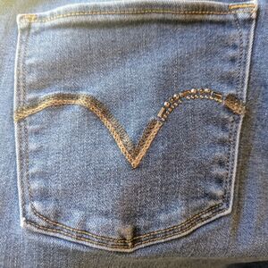 Levi's Blue Boot Cut Jeans with Detailed Pockets